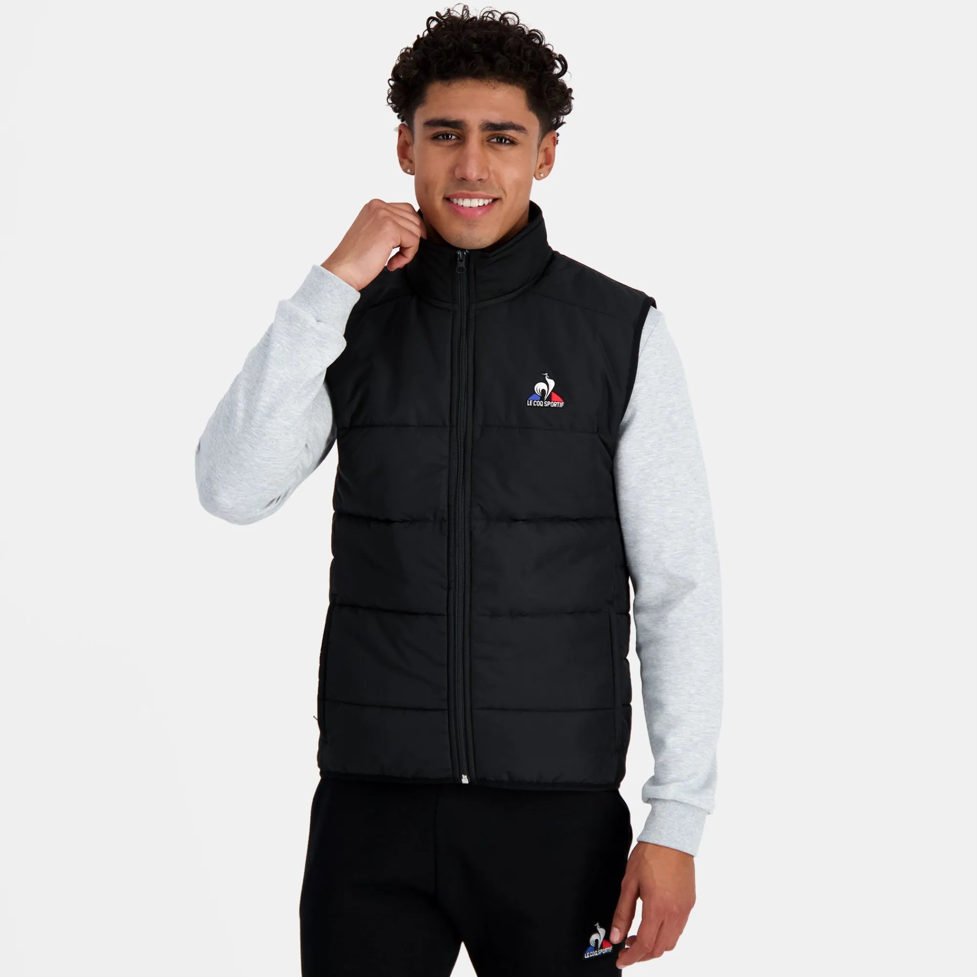Fashion Essentiels Daunenjacke sans manche für Herren - Schwarz Jacken Und Daunenjacken