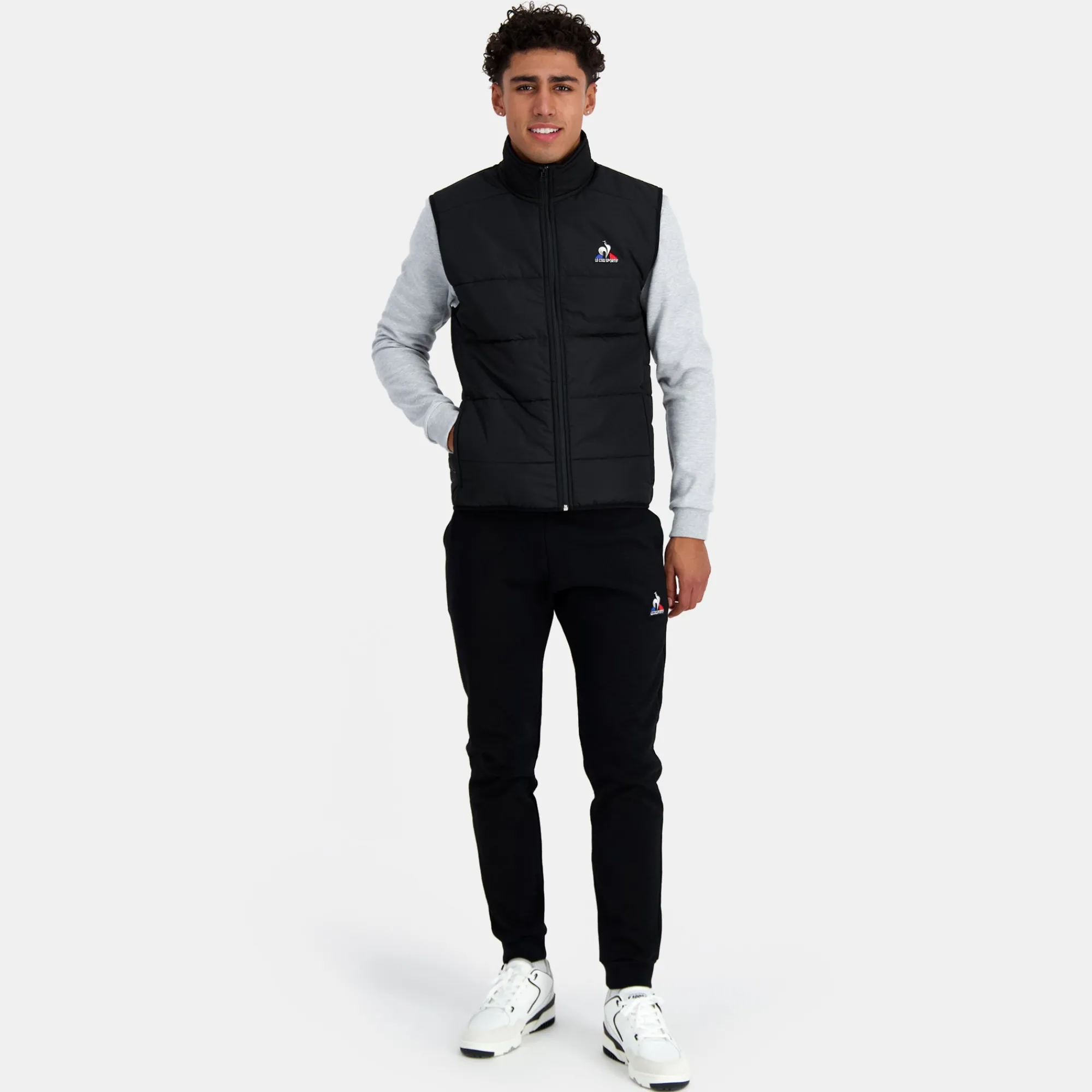 Fashion Essentiels Daunenjacke sans manche für Herren - Schwarz Jacken Und Daunenjacken