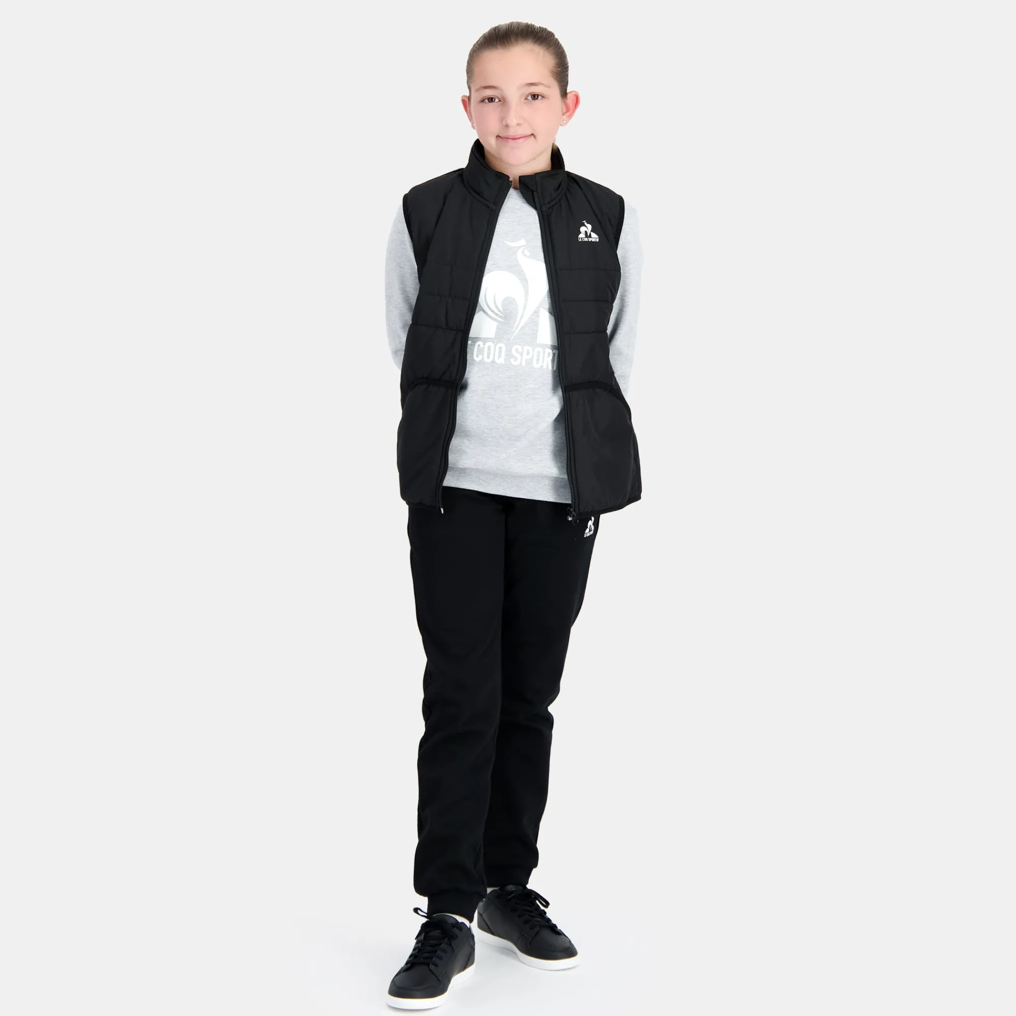 Fashion Essentiels Daunenjacke sans manche für Kinder - Schwarz Kinder Jacken Und Daunenjacken